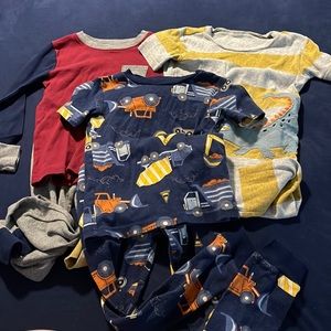 3 Pairs Toddler Boys Pajama Sets - 5T